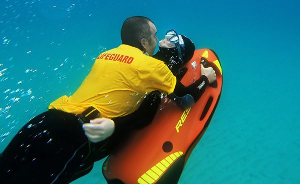 Lifeguard rescue SEABOB RESCUE under water action rescue