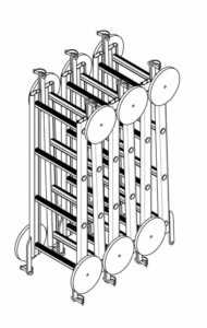 Hanging ladder entering confined space