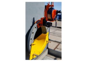 Hanging ladder entering confined space 06