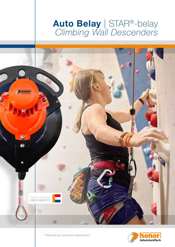 Brochure Auto-Belay STAR® belay-Climbing Wall Descenders English HONOR-AdventureTech