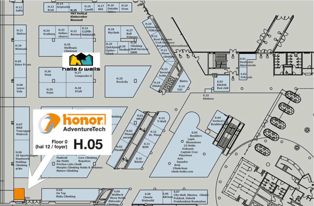 Plan of Exhibition Hall-Halls & Walls 2019 HONOR